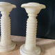 Pair of albatre candle holders