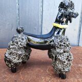 Groomed Poodle in Iridescent Ceramic, 1950