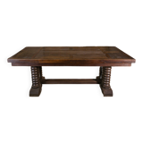Large solid oak table by Joseph Savina 1950