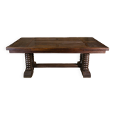 Grande table en chêne massif par Joseph Savina 1950