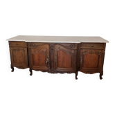 Large walnut sideboard in Louis XV style