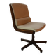 Vintage swivel wooden office chair from the 70s