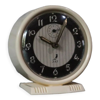 Jaz alarm clock in ivory bakelite