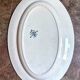 Oval dish Longwy in blue earthenware, service "Chartres"