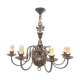 Ancient Dutch style chandelier with 8 arms