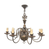 Ancient Dutch style chandelier with 8 arms