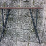 Workshop high table selette wooden top and metal tubes
