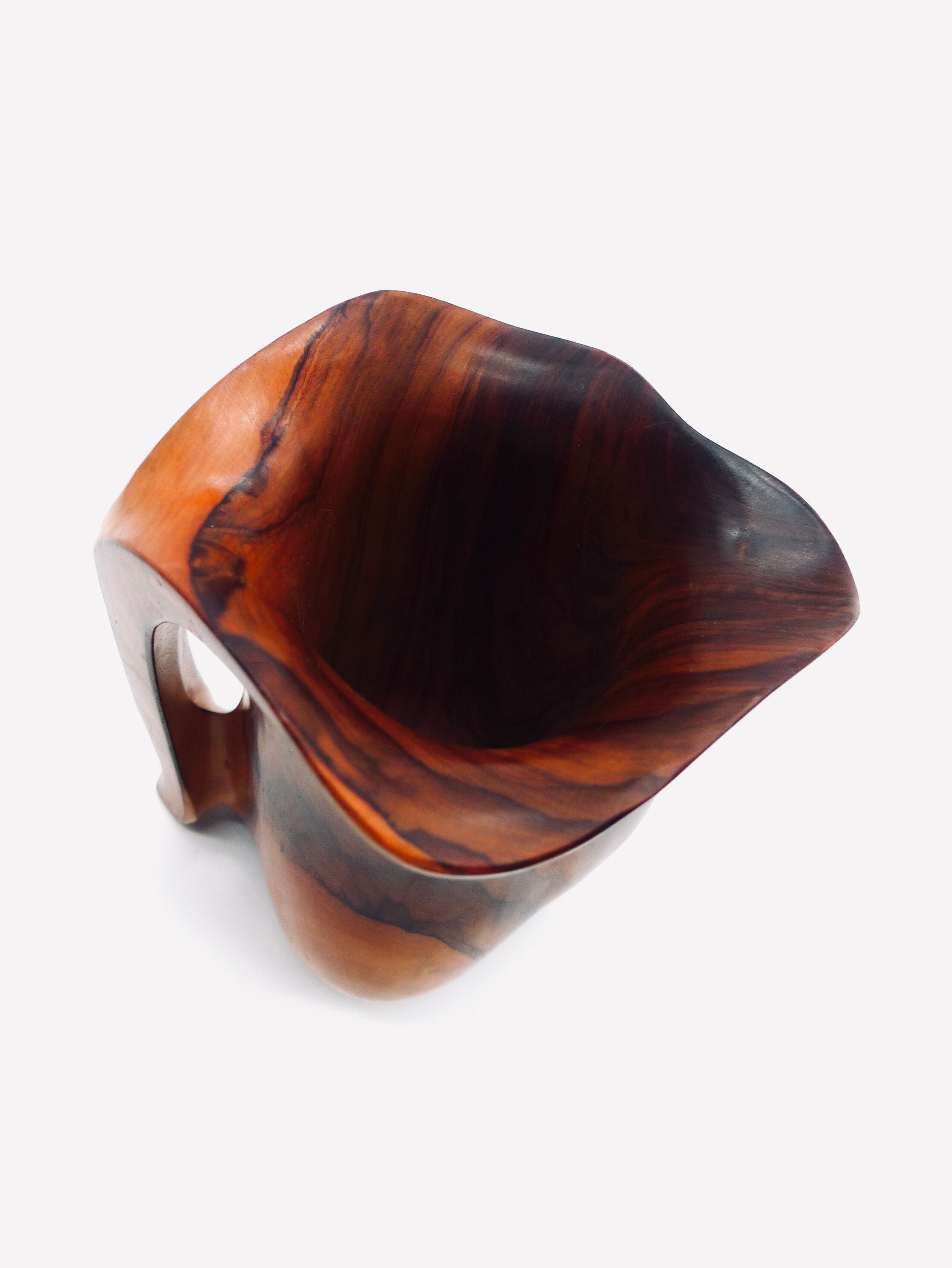 Olive wood pitcher