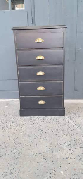 dresser rag five drawers patina black
