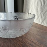 Vintage salad bowl with stylised rose pattern D23 H10