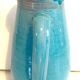 Blue ceramic pitcher