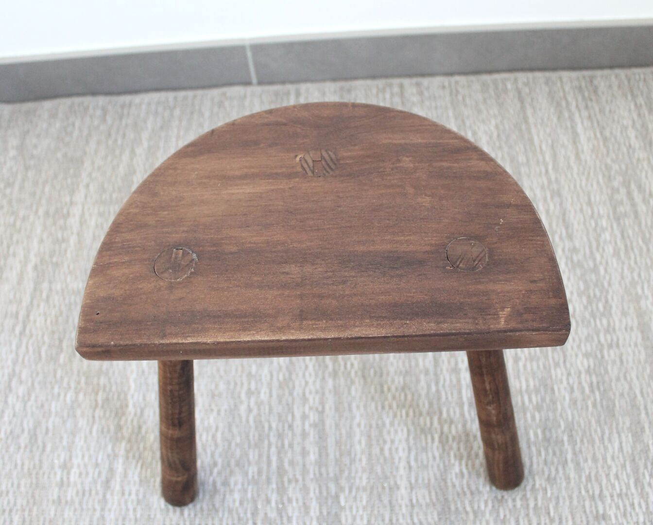 Wooden farmhouse stool