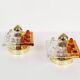 Set (2) of 1970s Murano glass wall sconces by AV Mazzega