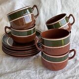 6 tasses à thé/café en céramique