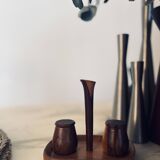 Scandinavian teak wood salt and pepper shaker set, 1950