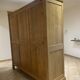 3-door solid oak wardrobe, detachable, sandblasted, wardrobe/lingerie.