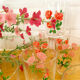7 verres vintage fleuris