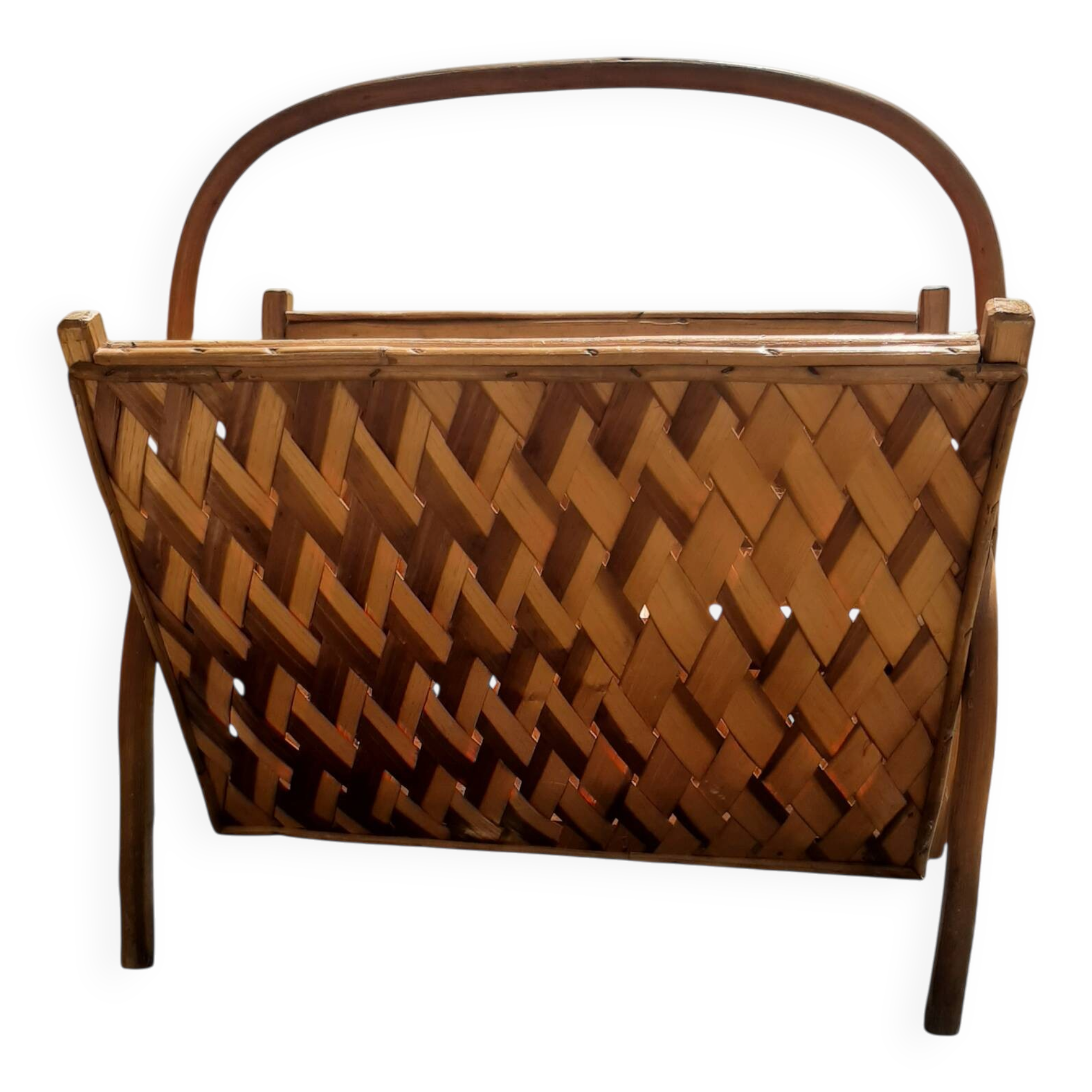 Porte revue vintage en chataignier