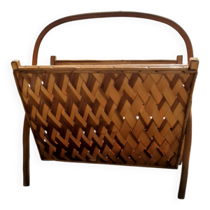 Porte revue vintage en - chataignier