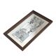Winter mirror 70s Art Nouveau style after Alfons Mucha