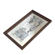 Winter mirror 70s Art Nouveau style after Alfons Mucha