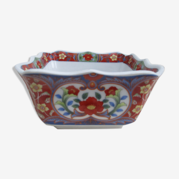 Coupe carrée en porcelaine- asiatique