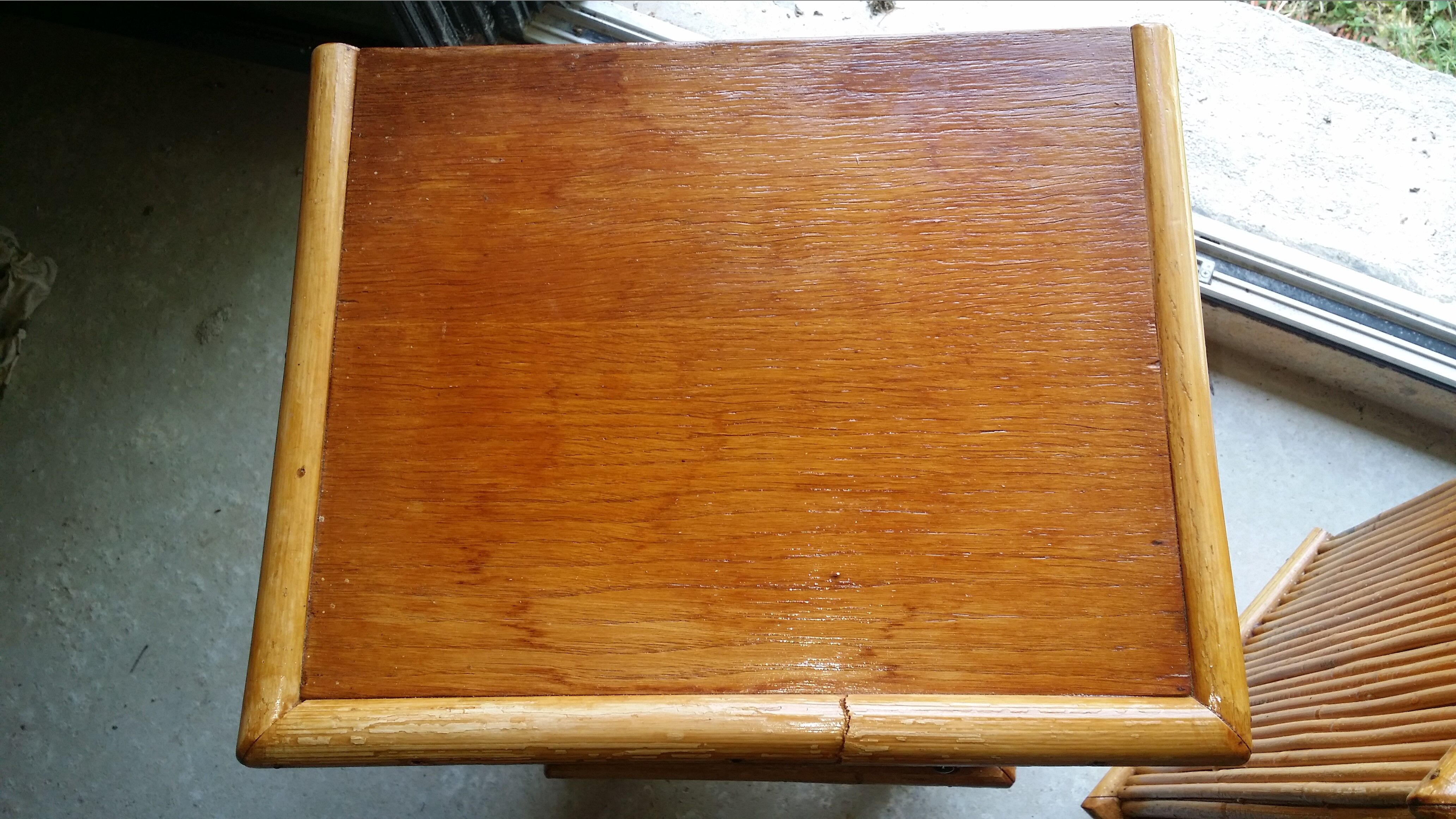 Pair of rattan bedsides