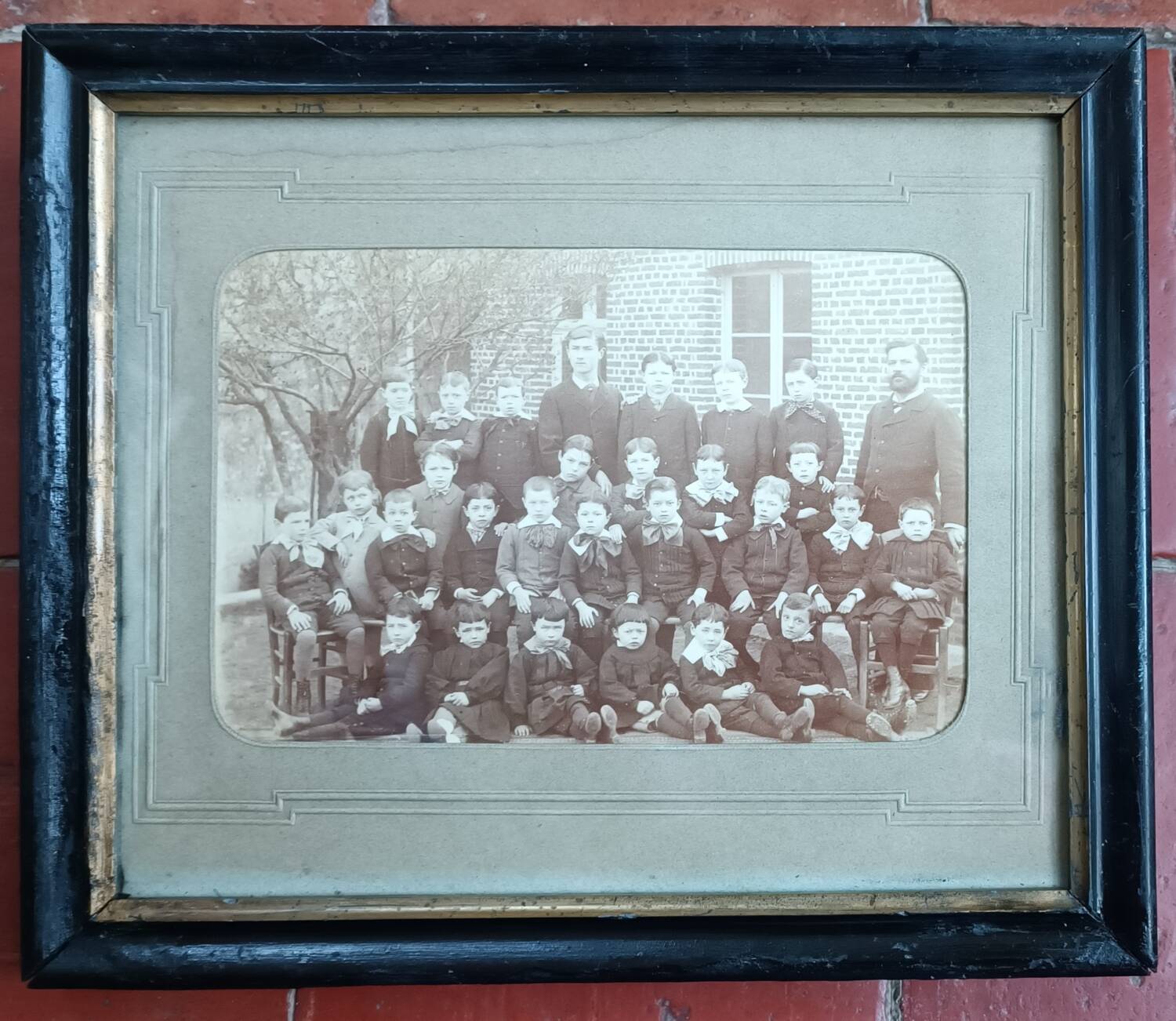 Photo de classe école de garçon