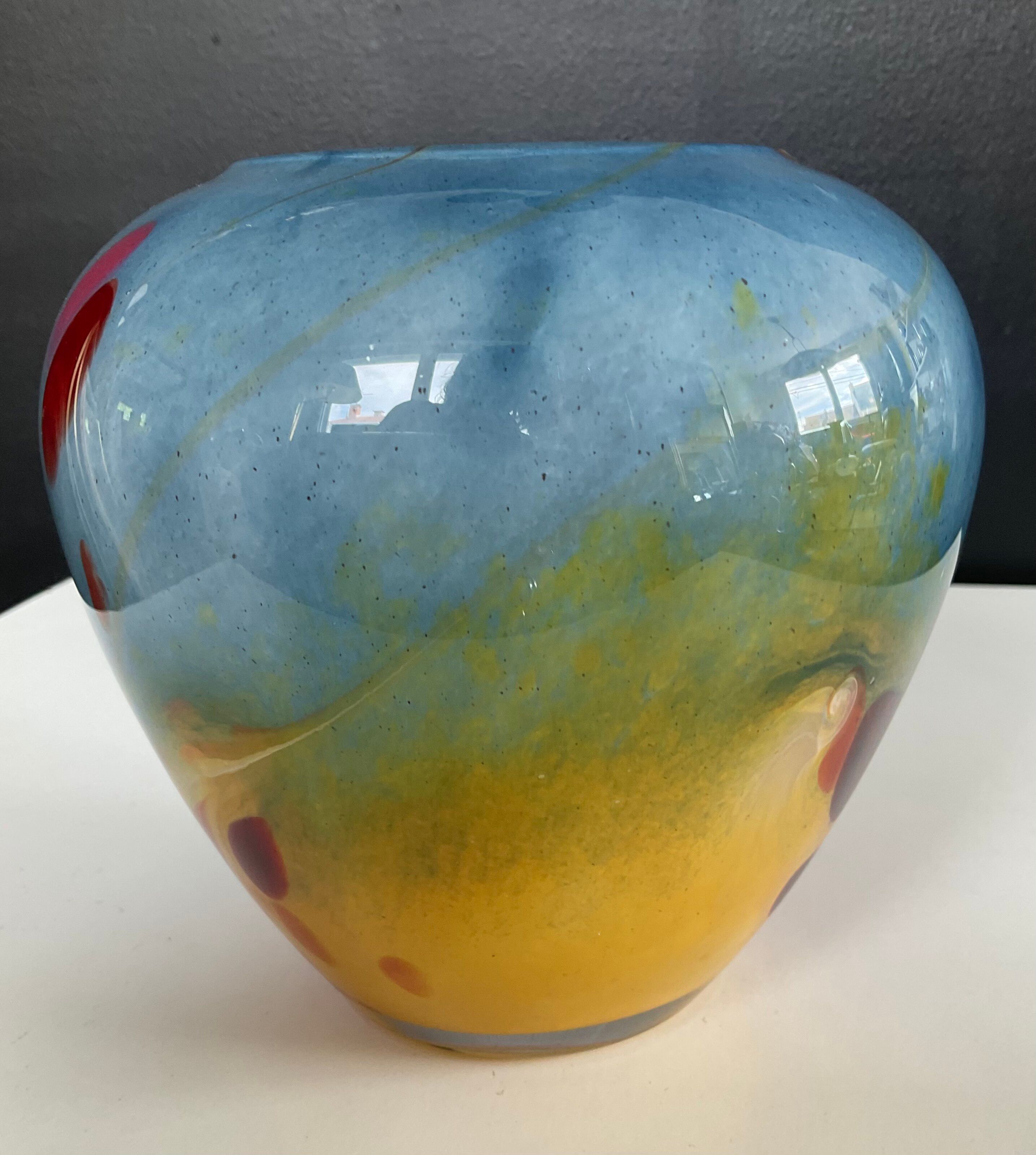 Vintage La Rochere glass paste vase