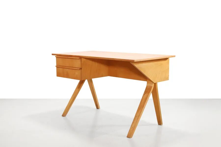 Birch EB02 desk by Cees Braakman for Pastoe