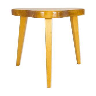 Modern Swedish Scandinavian stool in lacquered birch, 1970s.