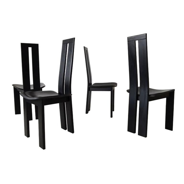 Set of four chairs by Pietro Constantini to Ello, Italy, 1970s