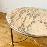 Marble and brass coffee table