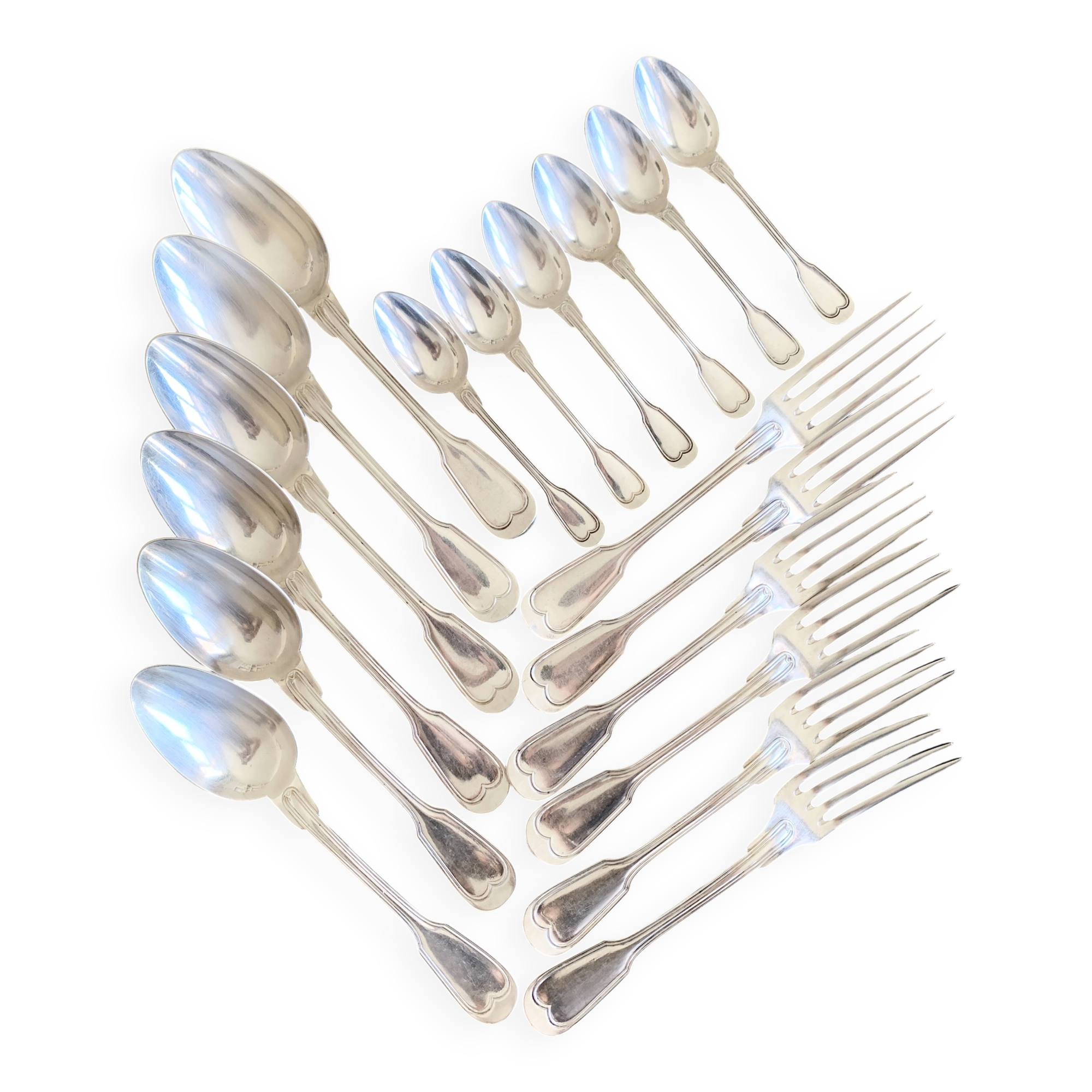 Christofle silver-plated cutlery set in its original case.
