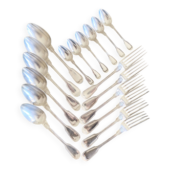 Christofle silver-plated cutlery set in its original case.