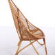 Vintage Dutch design rattan lounge chair Rohe Noordwolde