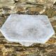 Antique wall console in patinated white plaster.