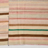 Striped wool kilim rug, 216x292 cm