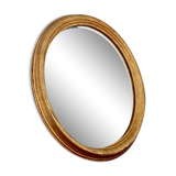 Gilded oval mirror 35 x 28 cm