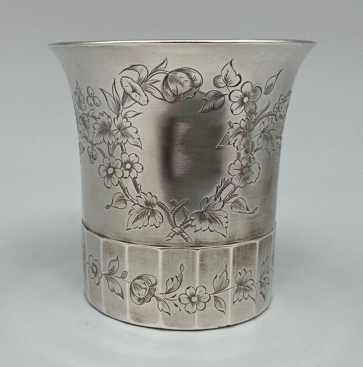 Timpani solid silver floral decoration 1900 poincon minerva