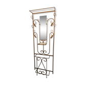 Vintage wrought iron vest with mirror - marble tablet