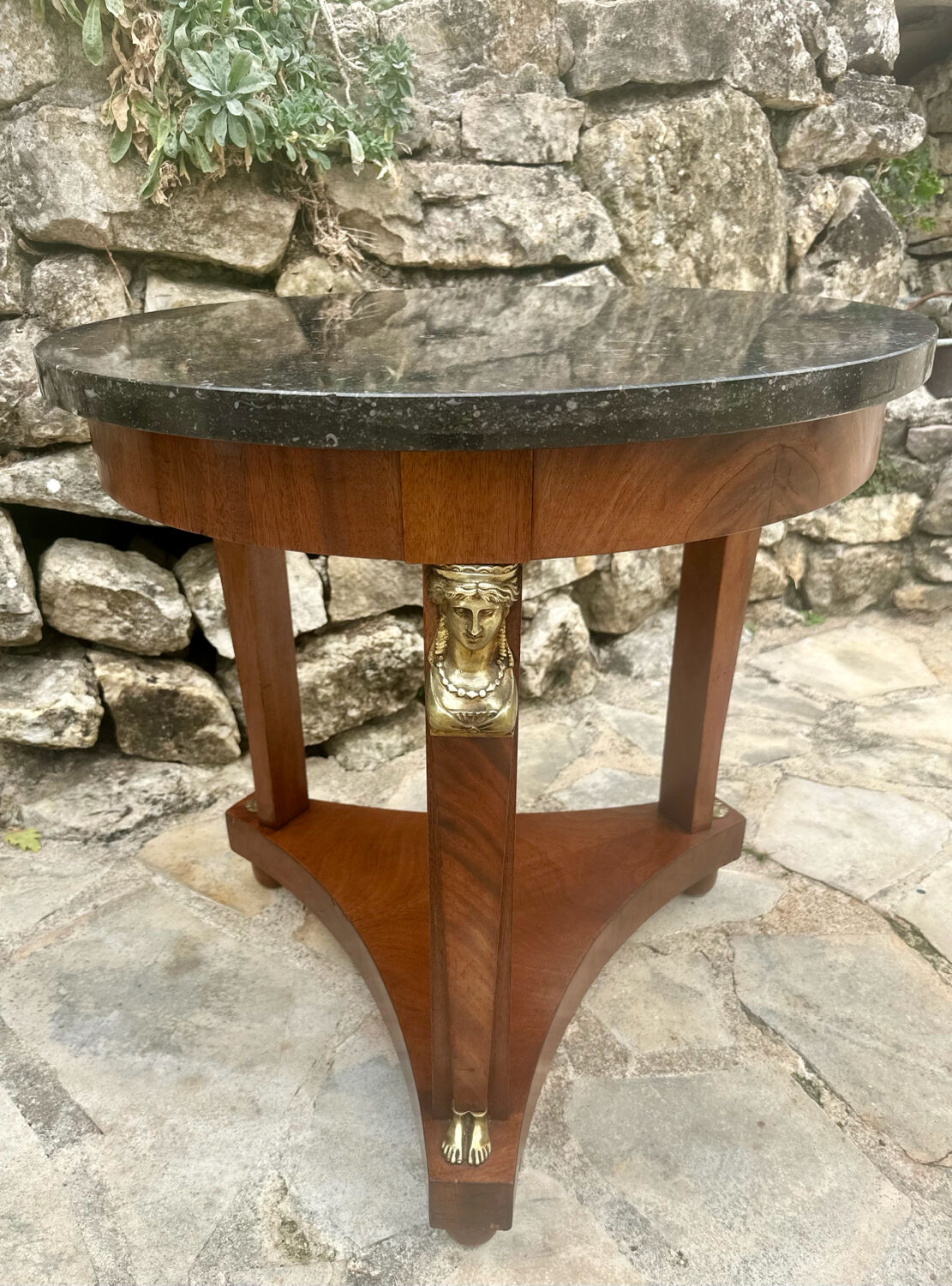 Mahogany Pedestal Table Return from Egypt 20th Century