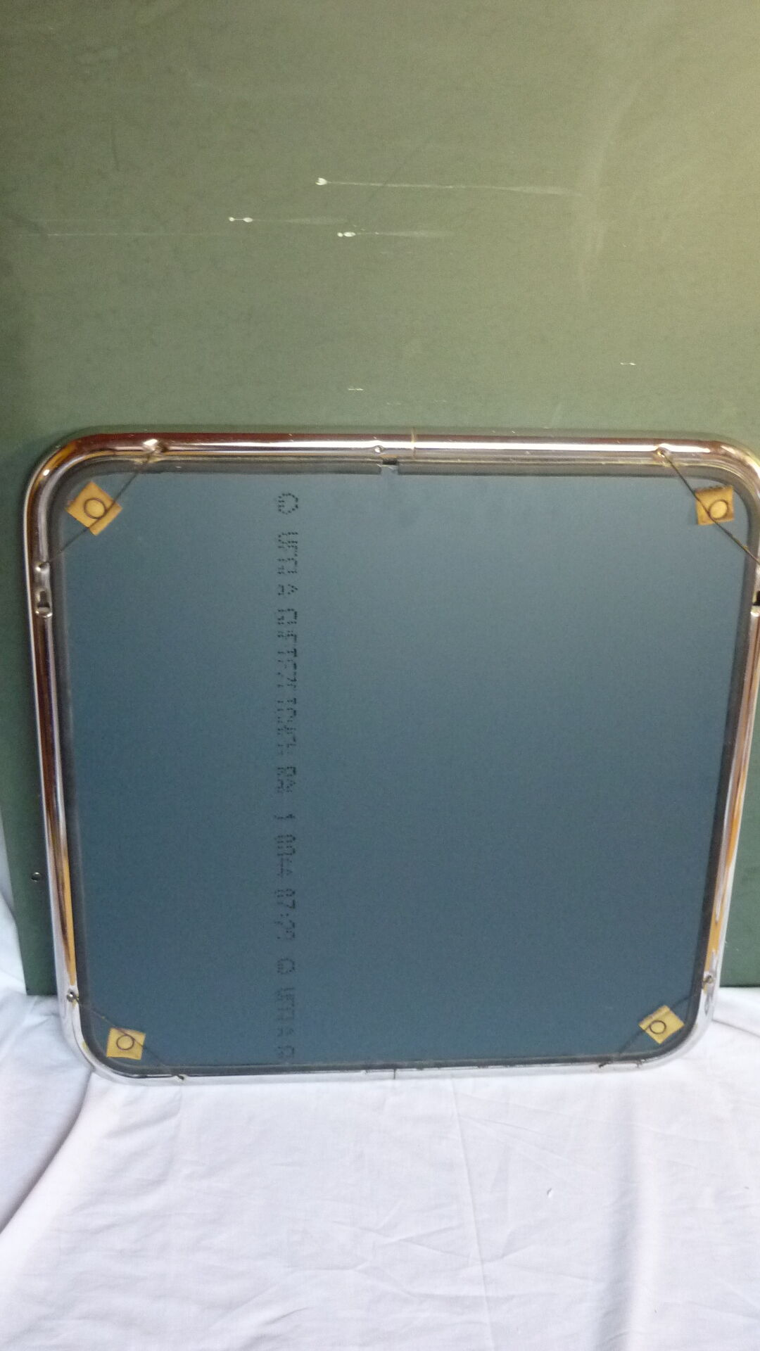 Square chrome mirror 1970  - 61x61cm