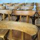 Series of 24 chairs bistrot wood curved 1960