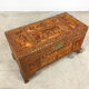 Vintage Chinese carved camphor wood chest on claw feet