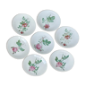 7 oval plates "Roses de Redoute" - Salins