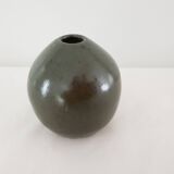 Ovoid soliflore vase in glazed ceramic Signed (Signature to be identified)