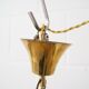 Chandelier antique four flames with glass beads, brass, boho lamp
