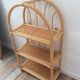 1970s rattan bamboo shelf