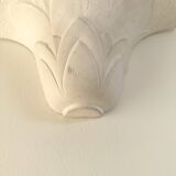 Pair of plaster wall sconces, palmette decoration, 20th century